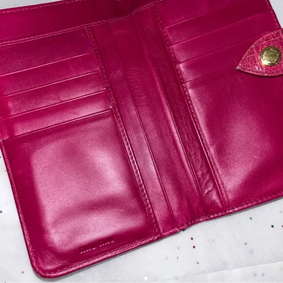 Miu Miu Pink Croc-Embossed Wallet - Picture 15 of 15